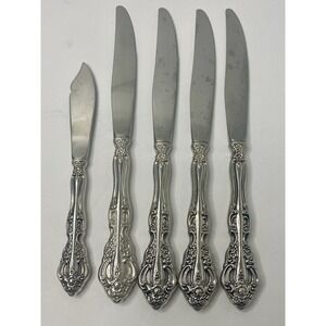 Michelangelo Oneida Heirloom Cube Glossy Stainless Dinner Knives & Butter Knife